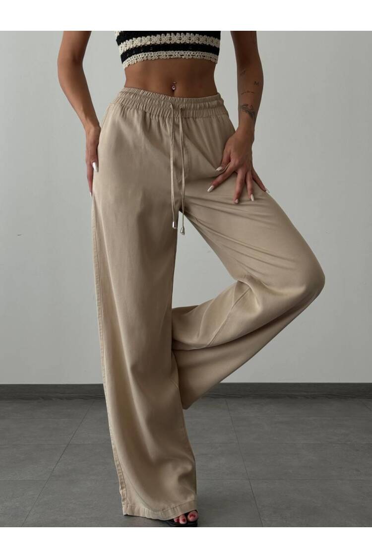 Elastic WaistCasual Trousers - LACARINO - Globality Store - Women Clothes Wholesale Turkey