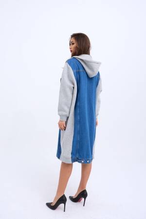 Long Denim Jacket - Fame - Globality Store - Women Clothes Wholesale Turkey