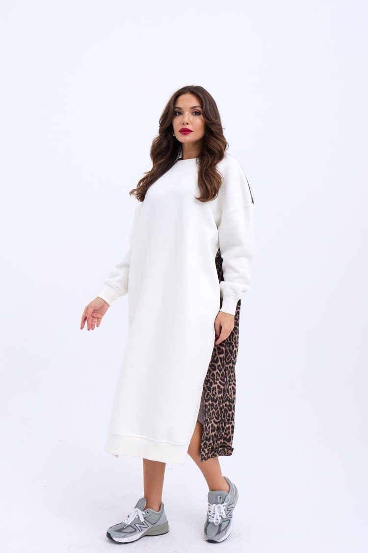 Long Sweat Dress - Fame - Globality Store - Women Clothes Wholesale Turkey