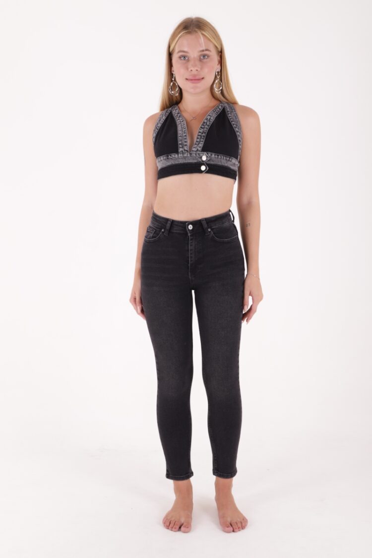 Jeans - Anthracite - XLove - Globality Store - Women Clothes Wholesale Turkey