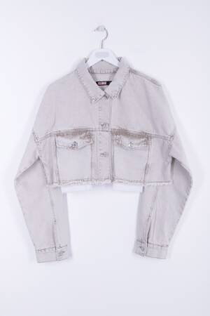Denim Jacket With Lining Detail - XLove - Globality Store - Women Clothes Wholesale Turkey