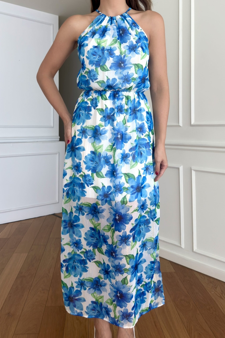 Halter Neck Glittery Yoryo Dress