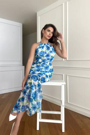 Halter Neck Glittery Yoryo Dress - STEPS - Globality Store - Women Clothes Wholesale Turkey