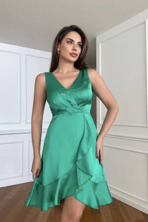 Double Breasted Flounce Globe Cobe Dress - STEPS - Globality Store - Women Clothes Wholesale Turkey
