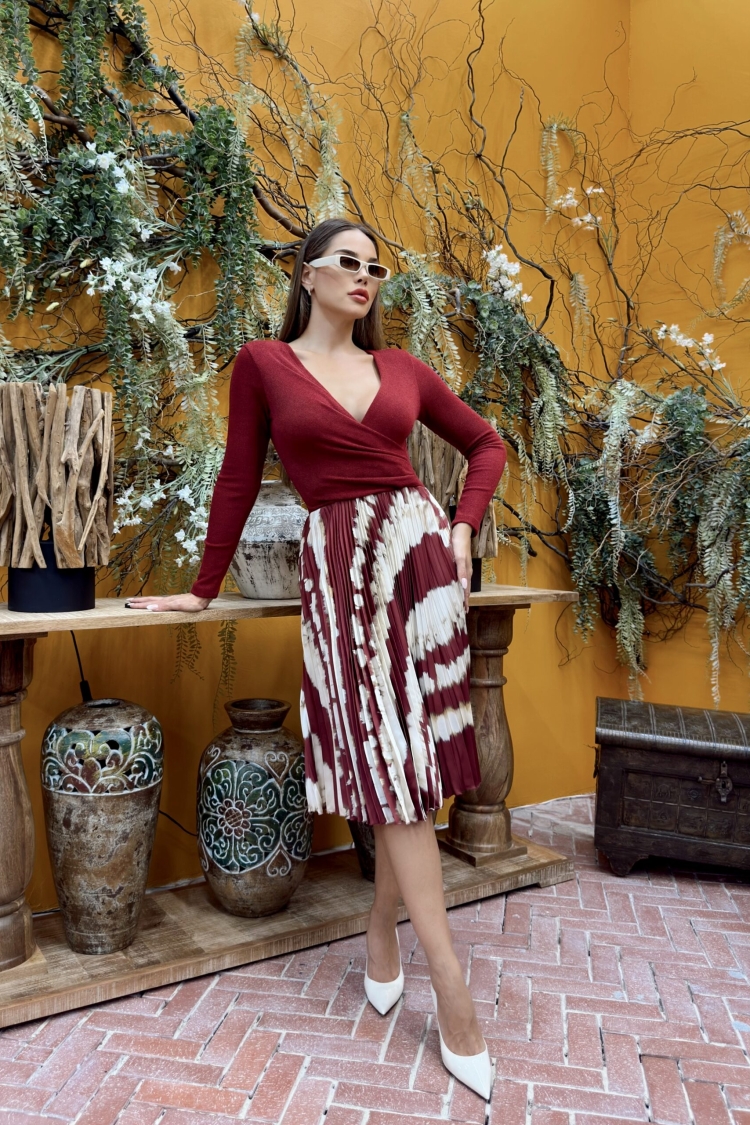 Chiffon Satin Knit Dress