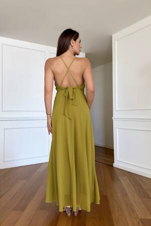 Strappy Stone Double Breasted Chiffon Dress - STEPS - Globality Store - Women Clothes Wholesale Turkey