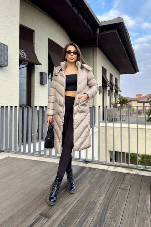 Outlet Hooded Puffer Jacket - STEPS - Globality Store - Women Clothes Wholesale Turkey