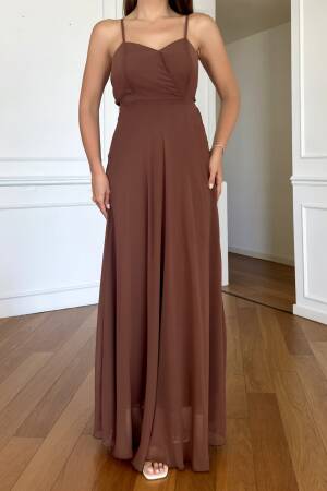 Strappy Stone Double Breasted Chiffon Dress - STEPS - Globality Store - Women Clothes Wholesale Turkey