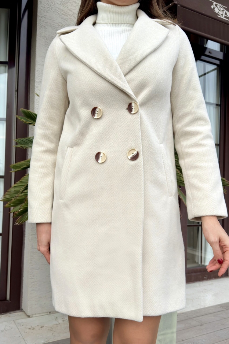 Herringbone Coat - STEPS - Globality Store - Women Clothes Wholesale Turkey