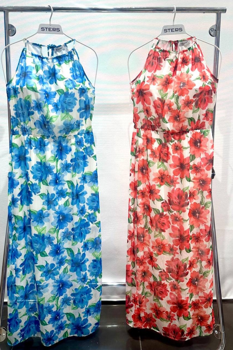 Halter Neck Glittery Yoryo Dress - STEPS - Globality Store - Women Clothes Wholesale Turkey