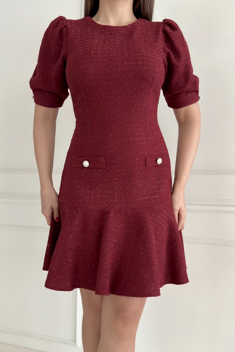Chanel Dress With Pleated Sleeves And Flounce Skirt - STEPS - Globality Store - Women Clothes Wholesale Turkey