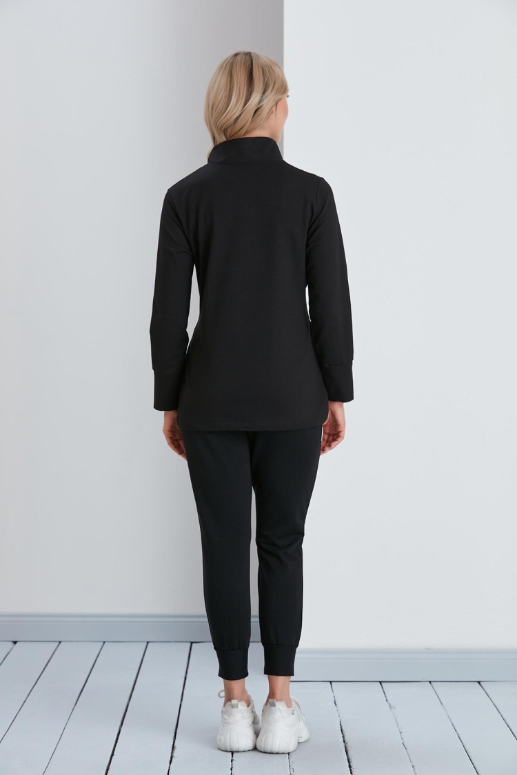 Waist Belted Sweatshirt Jacket