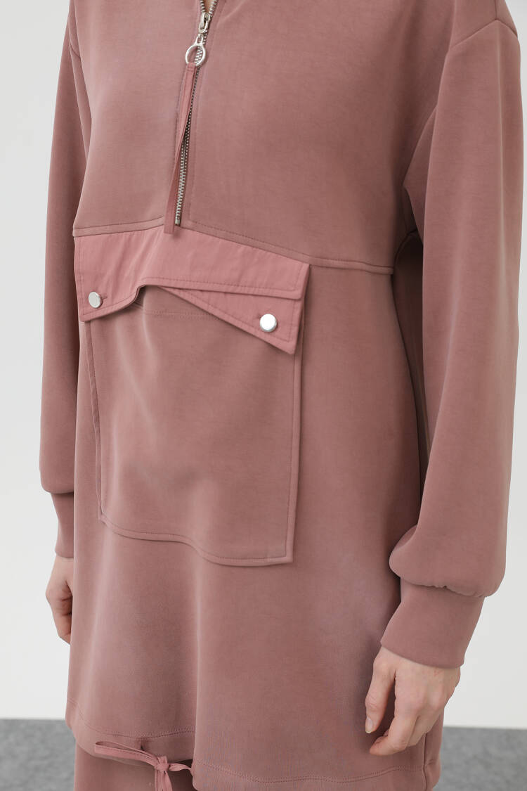 Pocket Detailed Zipper Suit