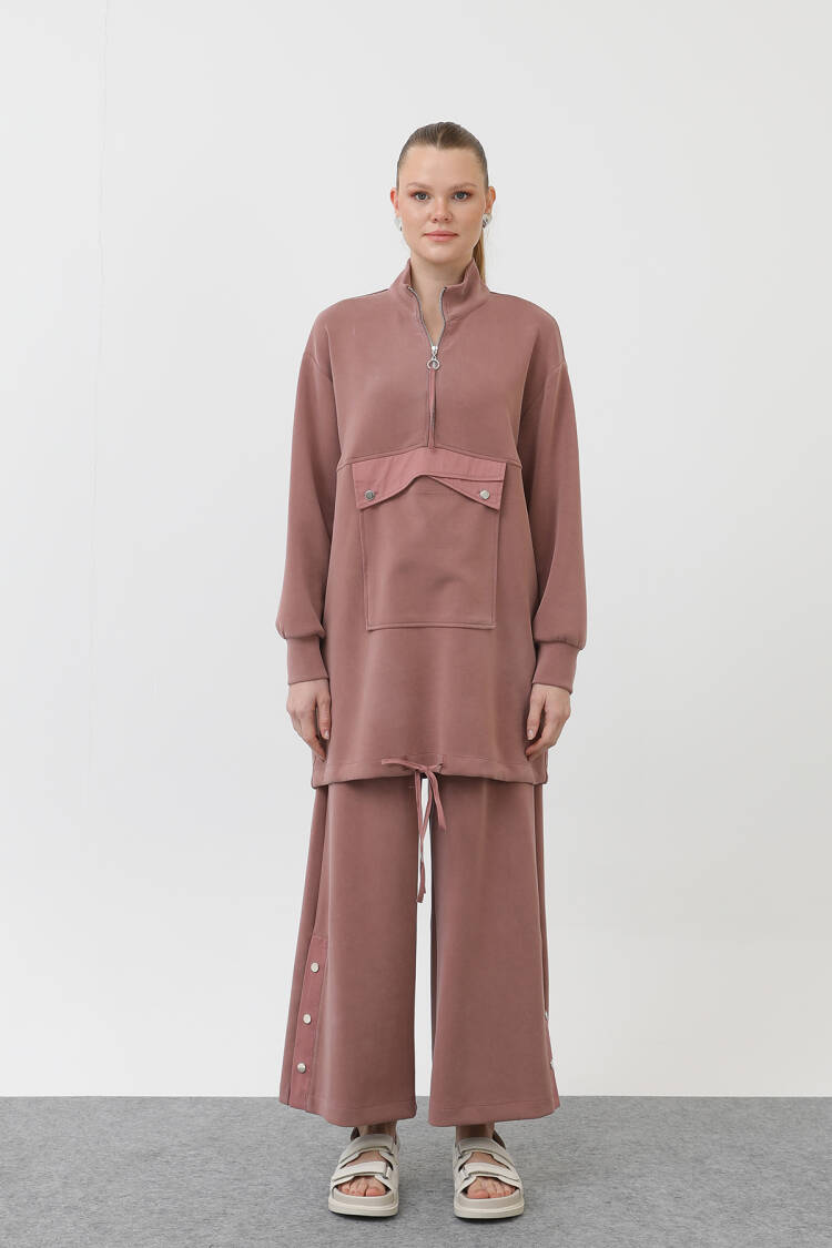 Pocket Detailed Zipper Suit