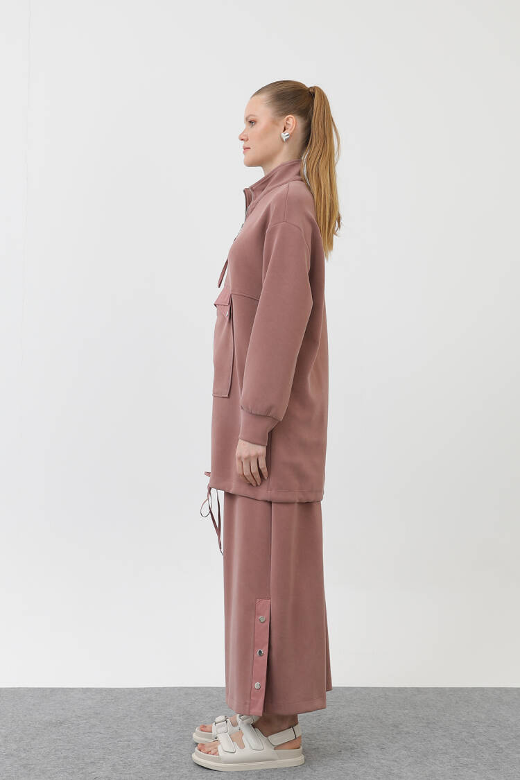 Pocket Detailed Zipper Suit