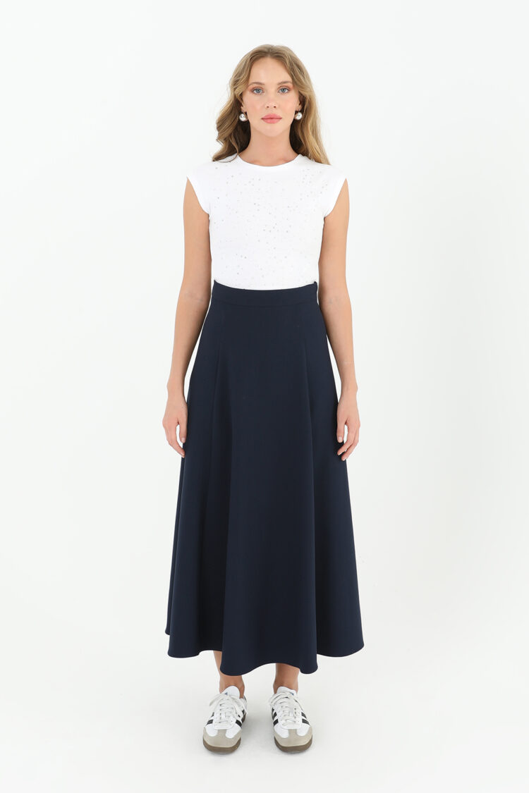Flared Skirt With Zipper - Brand: Puane - Women's Clothing Wholesale - Globality Store