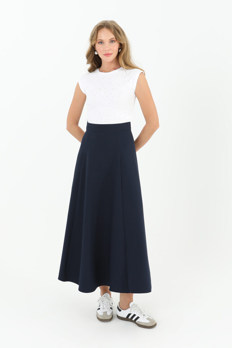 Flared Skirt With Zipper