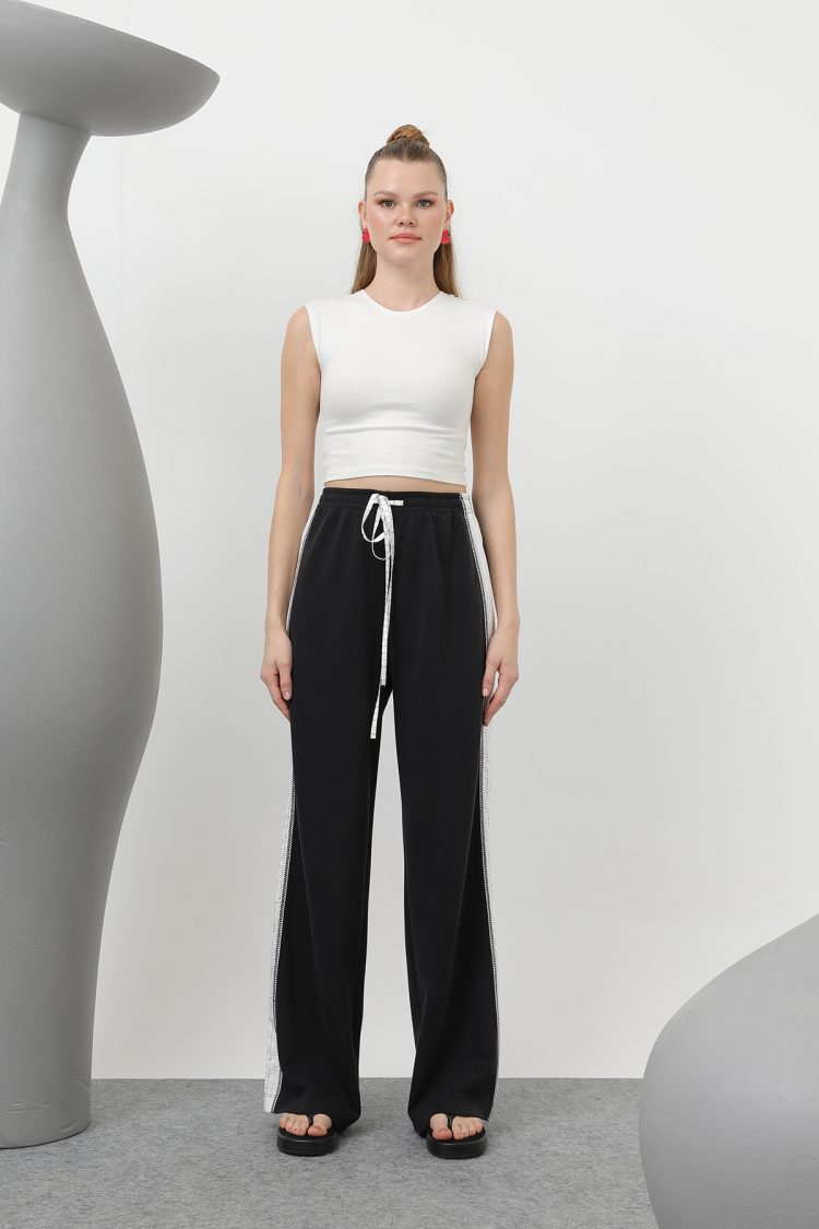 Women's Stripe Garnished Pants