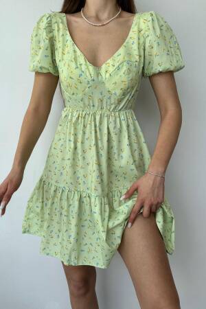 Backless Dress - Green - Elisa - Globality Store - Women Clothes Wholesale Turkey
