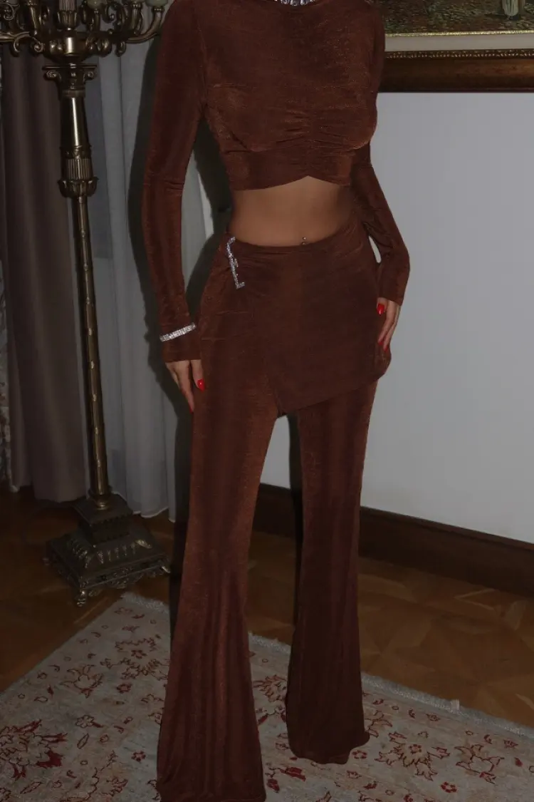 Slit Detail Trousers Suit