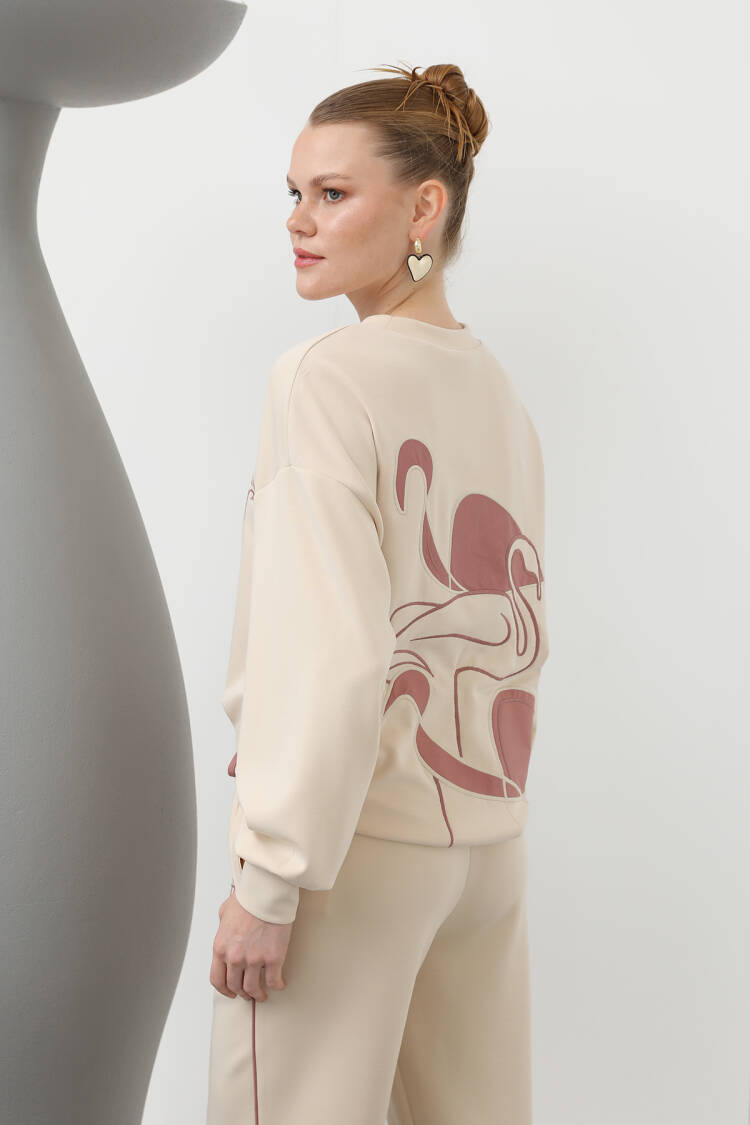 Swan Embroidered Tracksuit Set