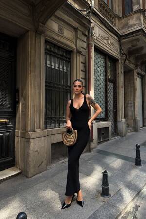 Strappy Knitwear Dress - Ezgi Nisantasi - Globality Store - Women Clothes Wholesale Turkey