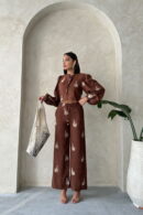 Embroidery Detailed Linen Pants - Topshow - Globality Store - Women Clothes Wholesale Turkey