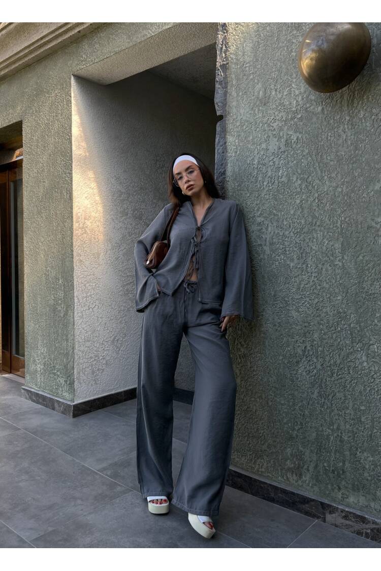 100% Modal Contour Stitched Shirt And Pants Bottom/Top Set 29014