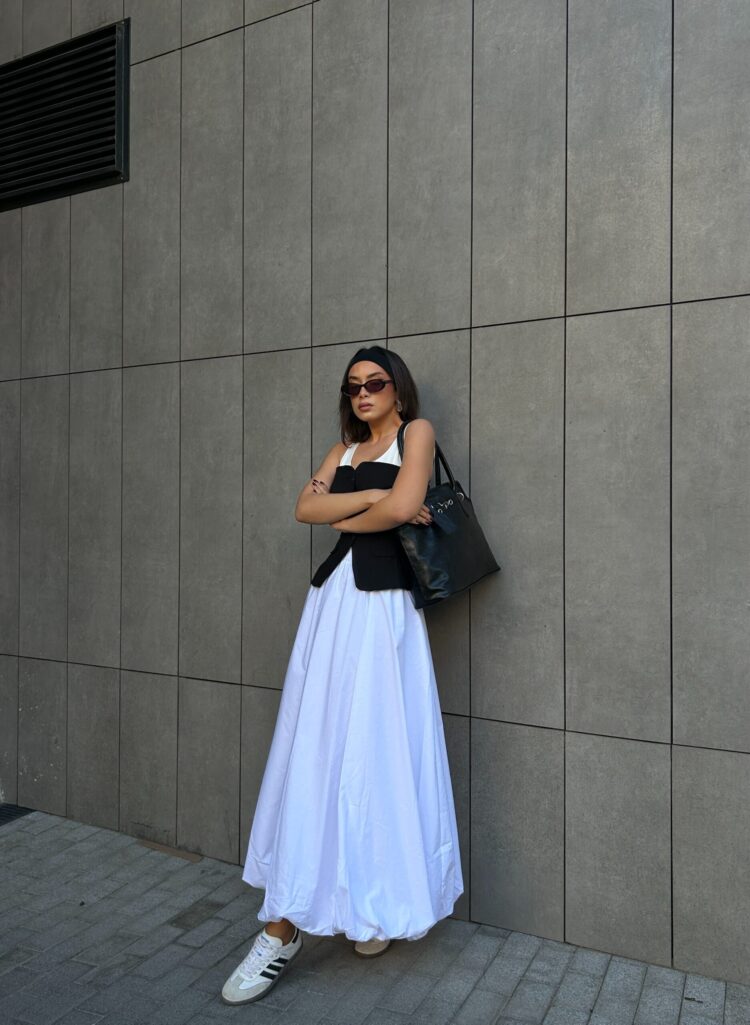 Elastic Long Balloon Skirt 29004