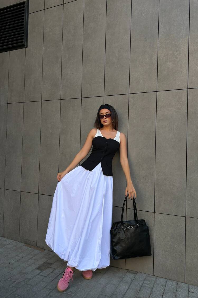 Elastic Long Balloon Skirt 29004