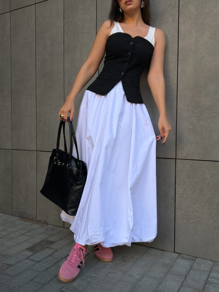 Elastic Long Balloon Skirt 29004