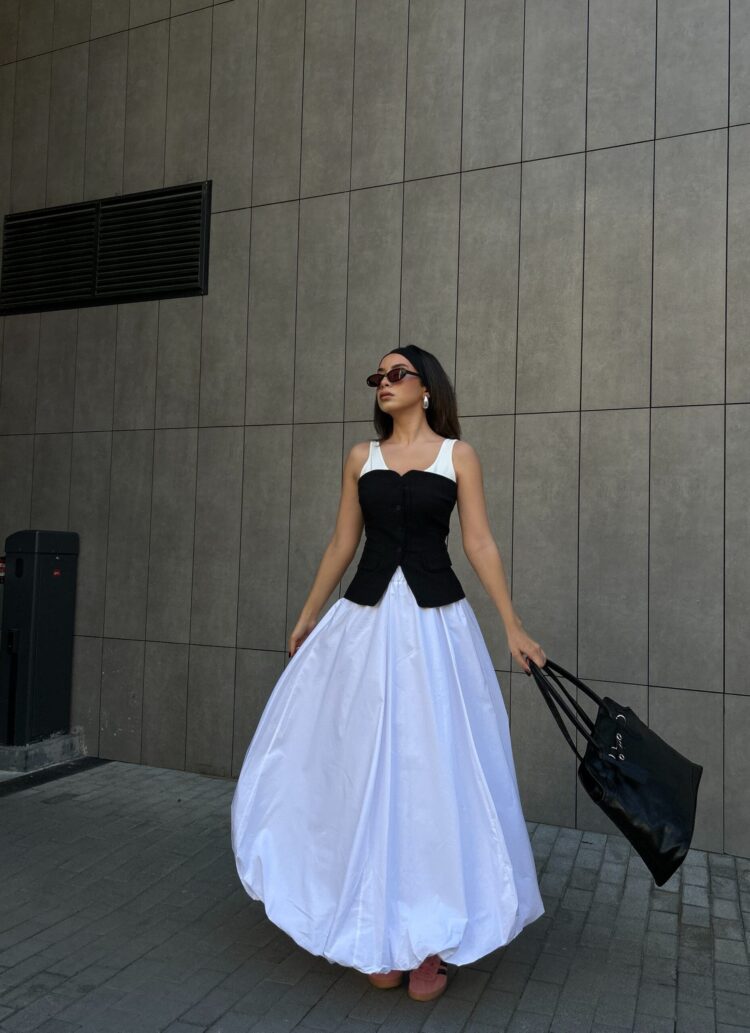 Elastic Long Balloon Skirt 29004