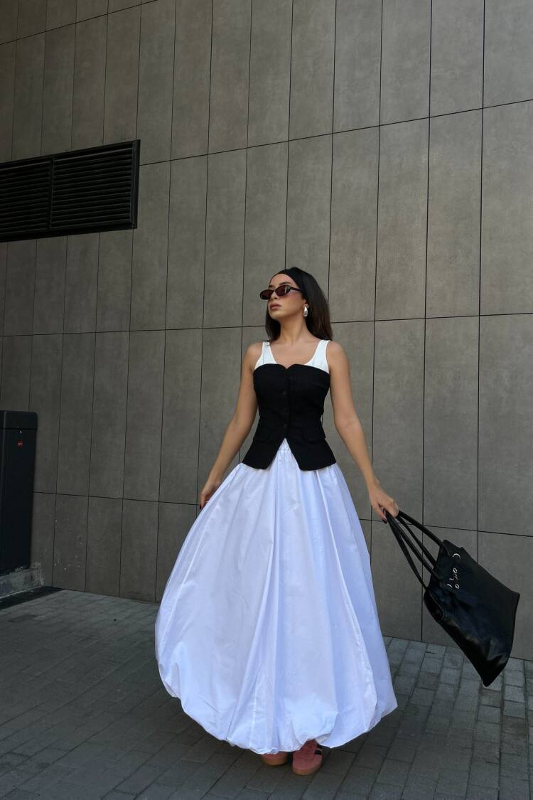 Elastic Long Balloon Skirt 29004