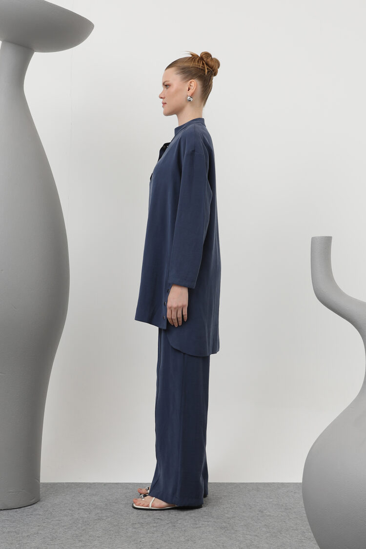 Judge Collar Snap Detailed Trousers Suit