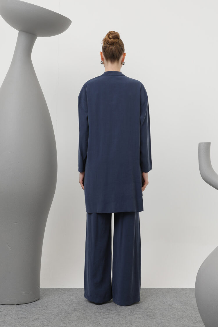 Judge Collar Snap Detailed Trousers Suit