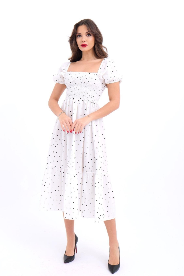 Spotted Dress - Fame - Globality Store - Women Clothes Wholesale Turkey