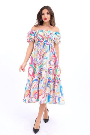 Dress - Multicolored - Fame - Globality Store - Women Clothes Wholesale Turkey