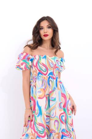 Dress - Multicolored - Fame - Globality Store - Women Clothes Wholesale Turkey