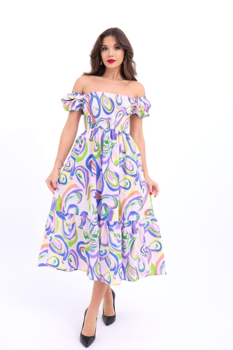 Dress - Multicolored - Fame - Globality Store - Women Clothes Wholesale Turkey