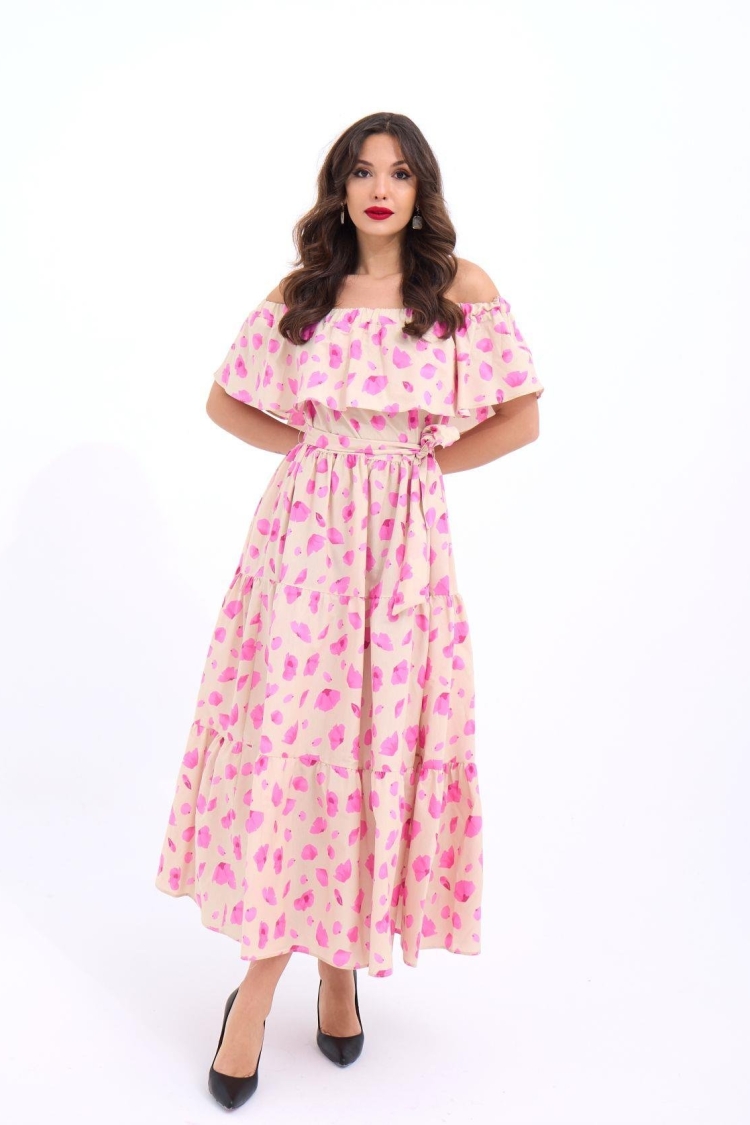 Dress - Beige &