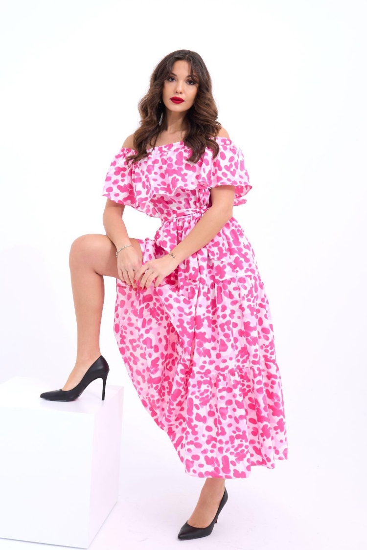 Patterned Dress -& White