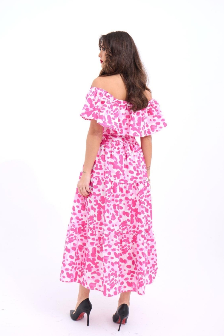 Patterned Dress -& White