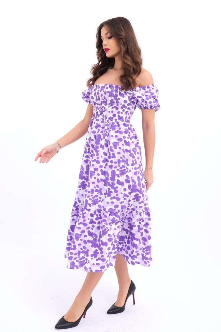 Patterned Dress -& Purple