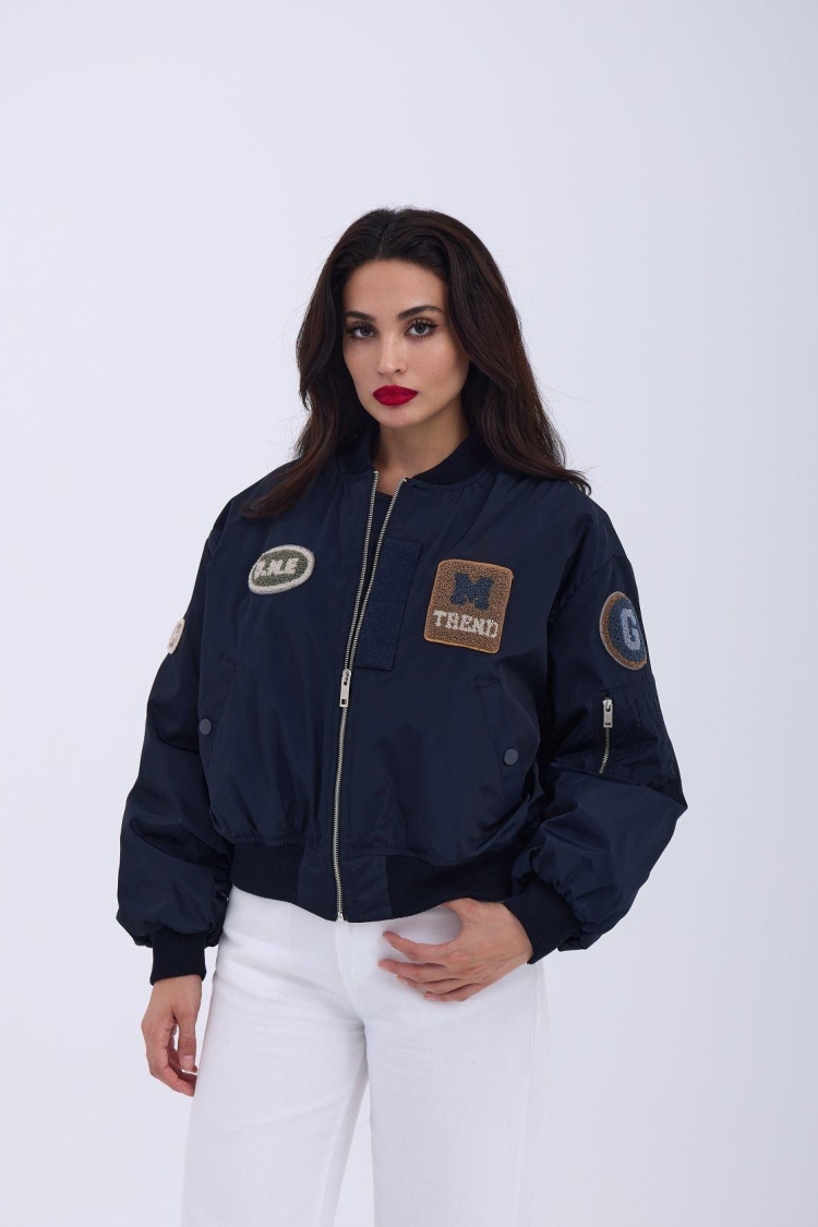 Coat - Navy Blue - Fame - Globality Store - Women Clothes Wholesale Turkey