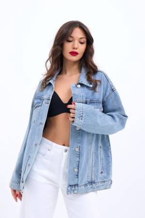 Denim Jacket - Blue - Fame - Globality Store - Women Clothes Wholesale Turkey