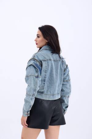 Denim Jacket - Blue - Fame - Globality Store - Women Clothes Wholesale Turkey