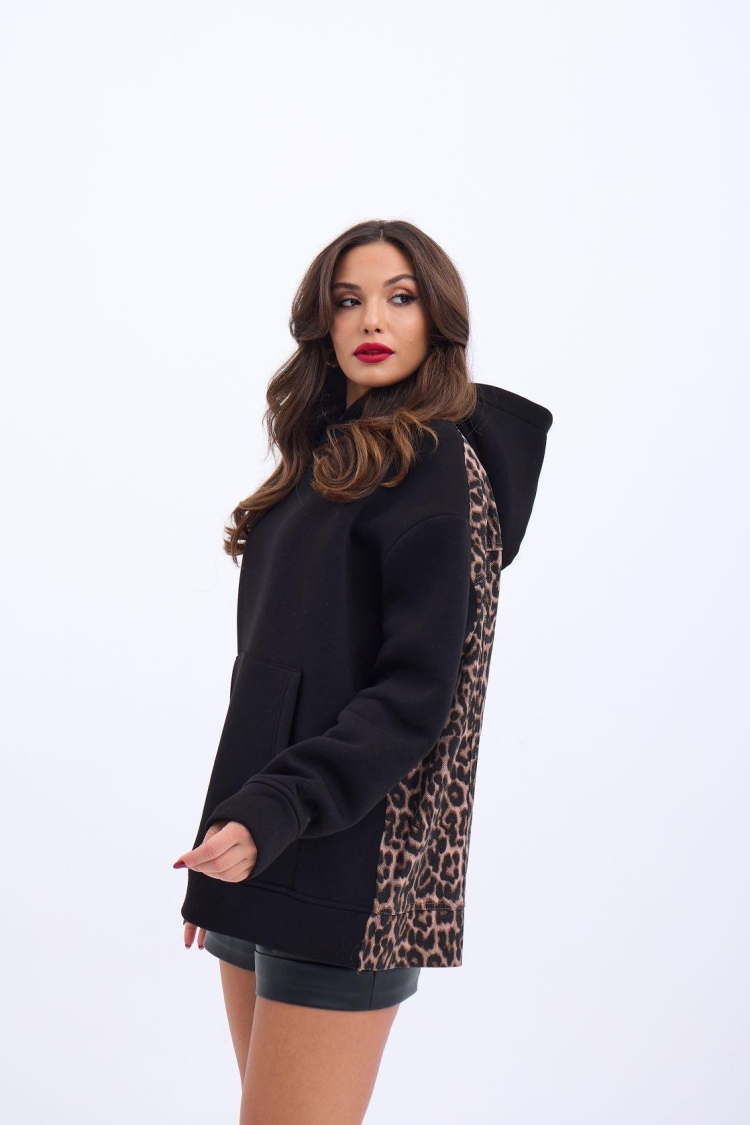 Back Printed Sweatshirt - Fame - Globality Store - Women Clothes Wholesale Turkey