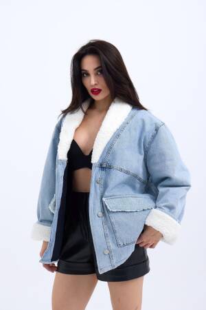 Denim Jacket - Blue - Fame - Globality Store - Women Clothes Wholesale Turkey