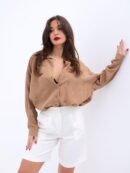Shirt - Biscuit - Fame - Globality Store - Women Clothes Wholesale Turkey