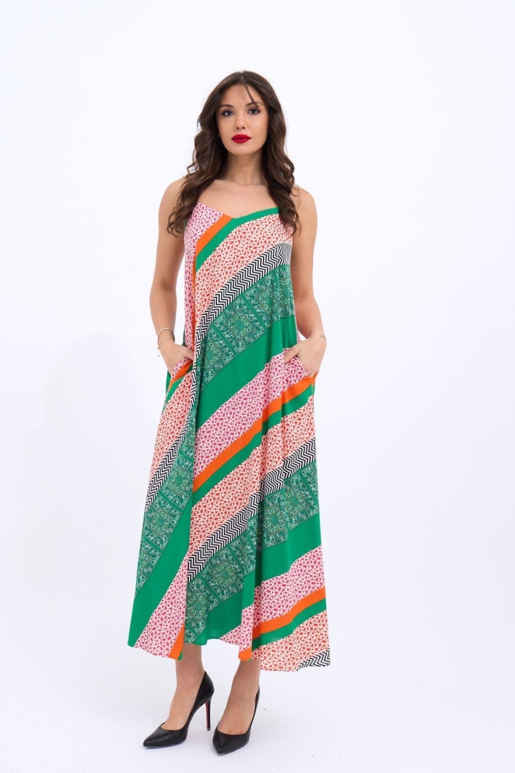Dress - Multicolored - Fame - Globality Store - Women Clothes Wholesale Turkey